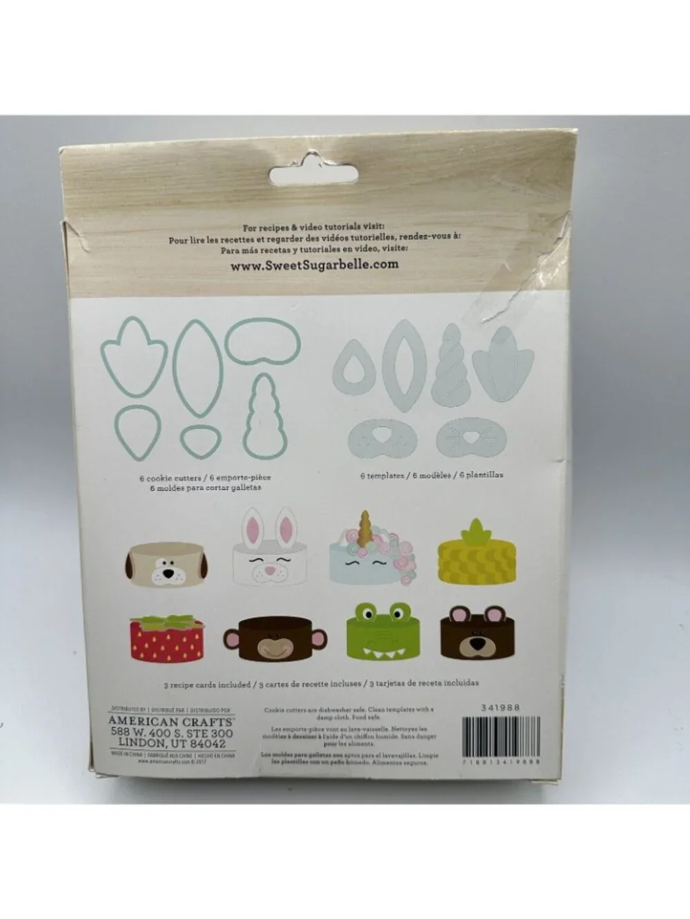 Sweet Sugarbelle Cookie Cutter Set Unicorn Animal Bear Shape American Cake Craft